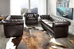 Sofa Fotel Chesterfield Oxford 1 coffee  - Invicta Interior 5